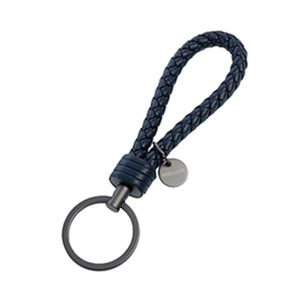 Modellista Leather Key Ring Navy