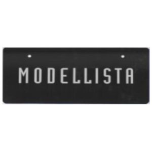 Modellista Show Plate License Plate Black With Bolt Holes